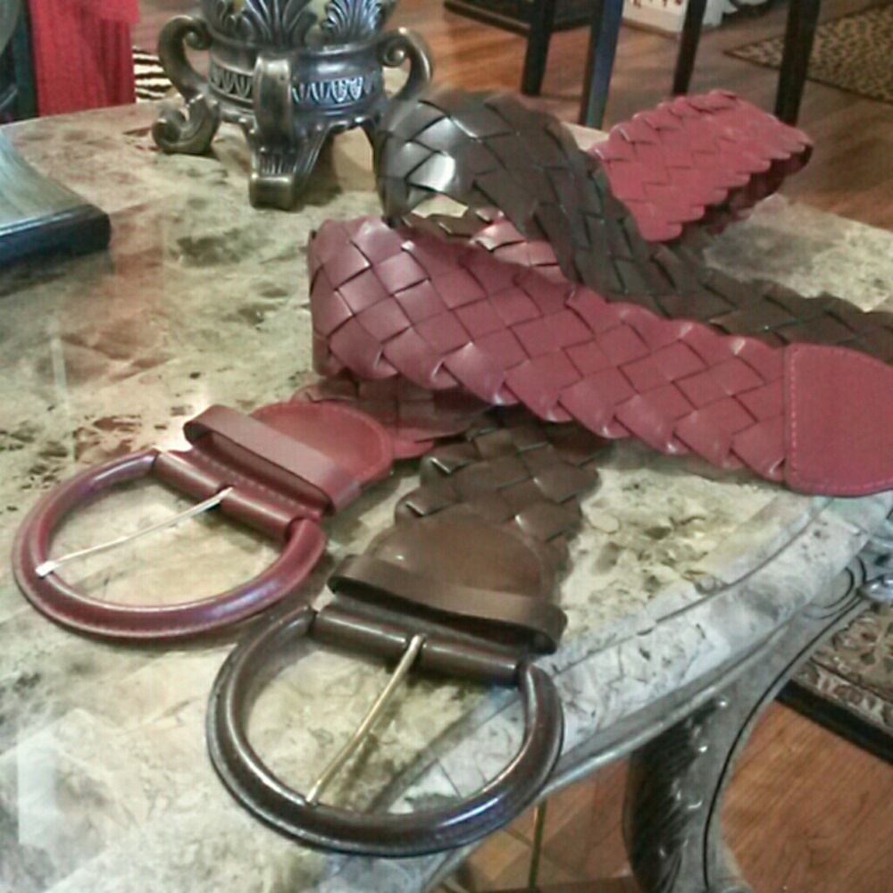 (Sold) BUNDLE OF TWO LEATHER BELTS (NEW)